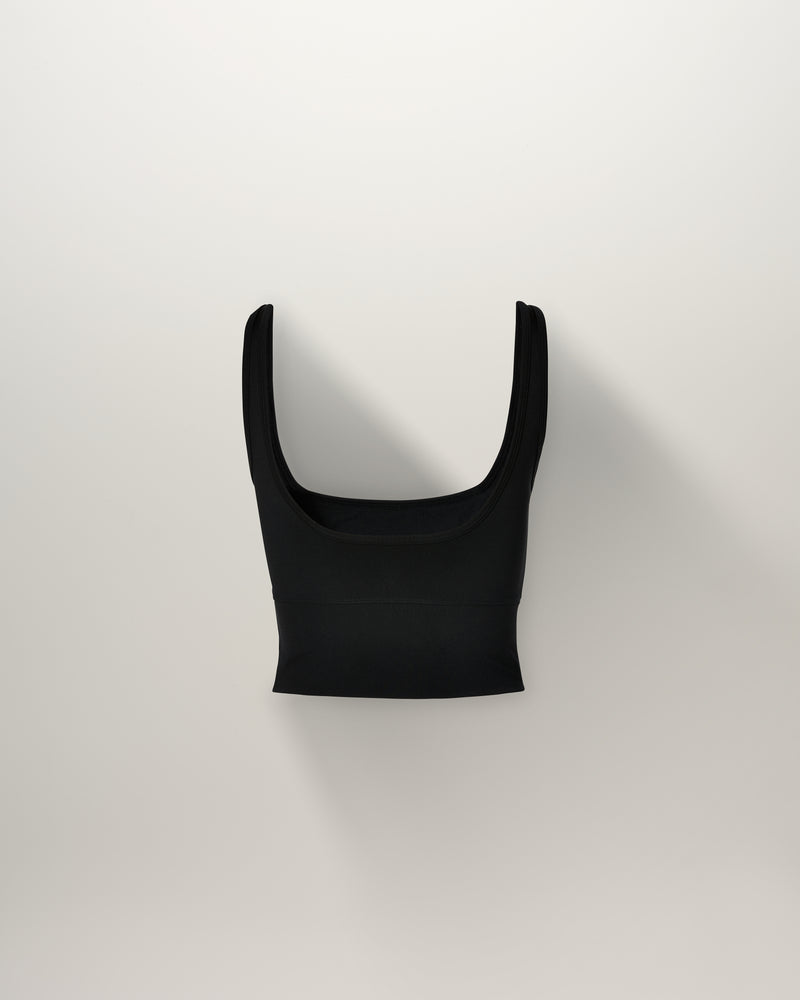 VEHLA CROPPED TANK - BLACK