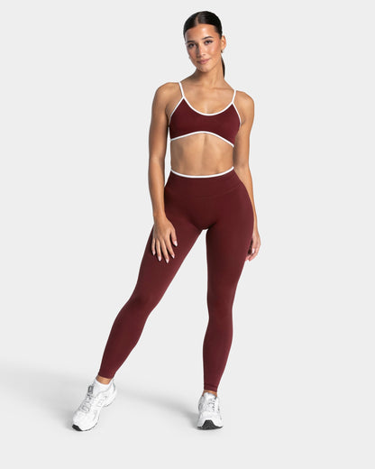 TEVEO Leggings Sculpt Scrunch Contrastline "Vinaccia"
