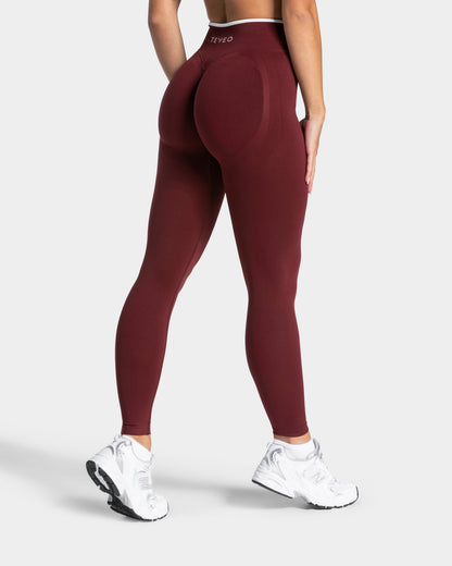 TEVEO Leggings Sculpt Scrunch Contrastline "Vinaccia"
