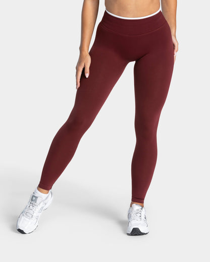 TEVEO Leggings Sculpt Scrunch Contrastline "Vinaccia"