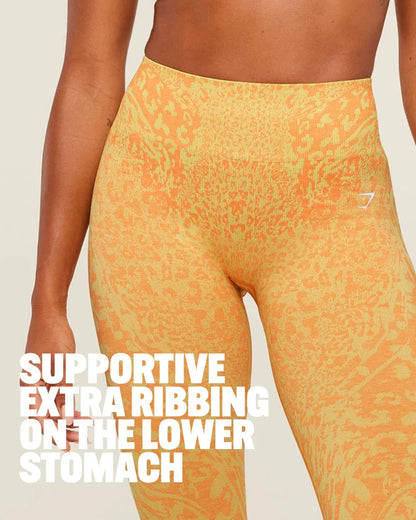 Gymshark Adapt Animal X Whitney Leggings - Sorbet Yellow