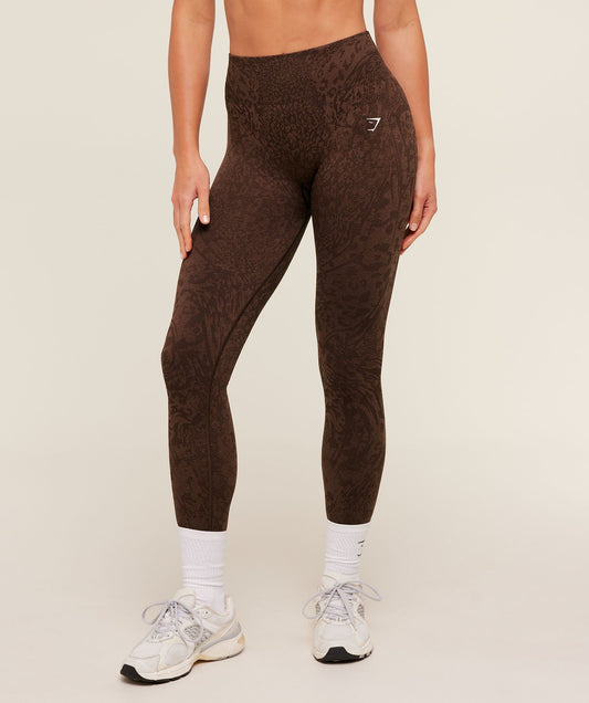 Gymshark Adapt Animal X Whitney Leggings - Archive Brown