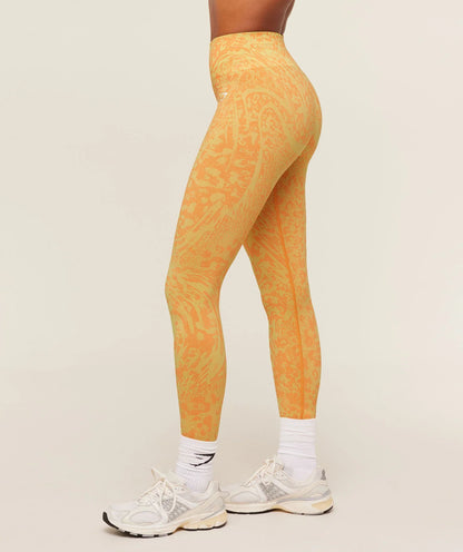 Gymshark Adapt Animal X Whitney Leggings - Sorbet Yellow