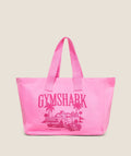 GYMSHARK Get in Loser, We're Going Lifting Tote Focus Pink