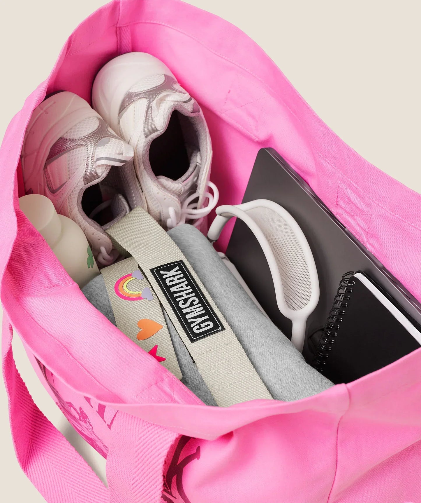 GYMSHARK Get in Loser, We're Going Lifting Tote Focus Pink
