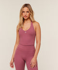 Gymshark Halter Neck Cami with Shelf - Reset Pink