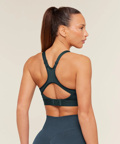 Gymshark High Coverage Support Sports Bra Deep Petrol Blue