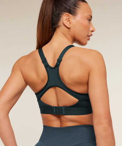 Gymshark High Coverage Support Sports Bra Deep Petrol Blue