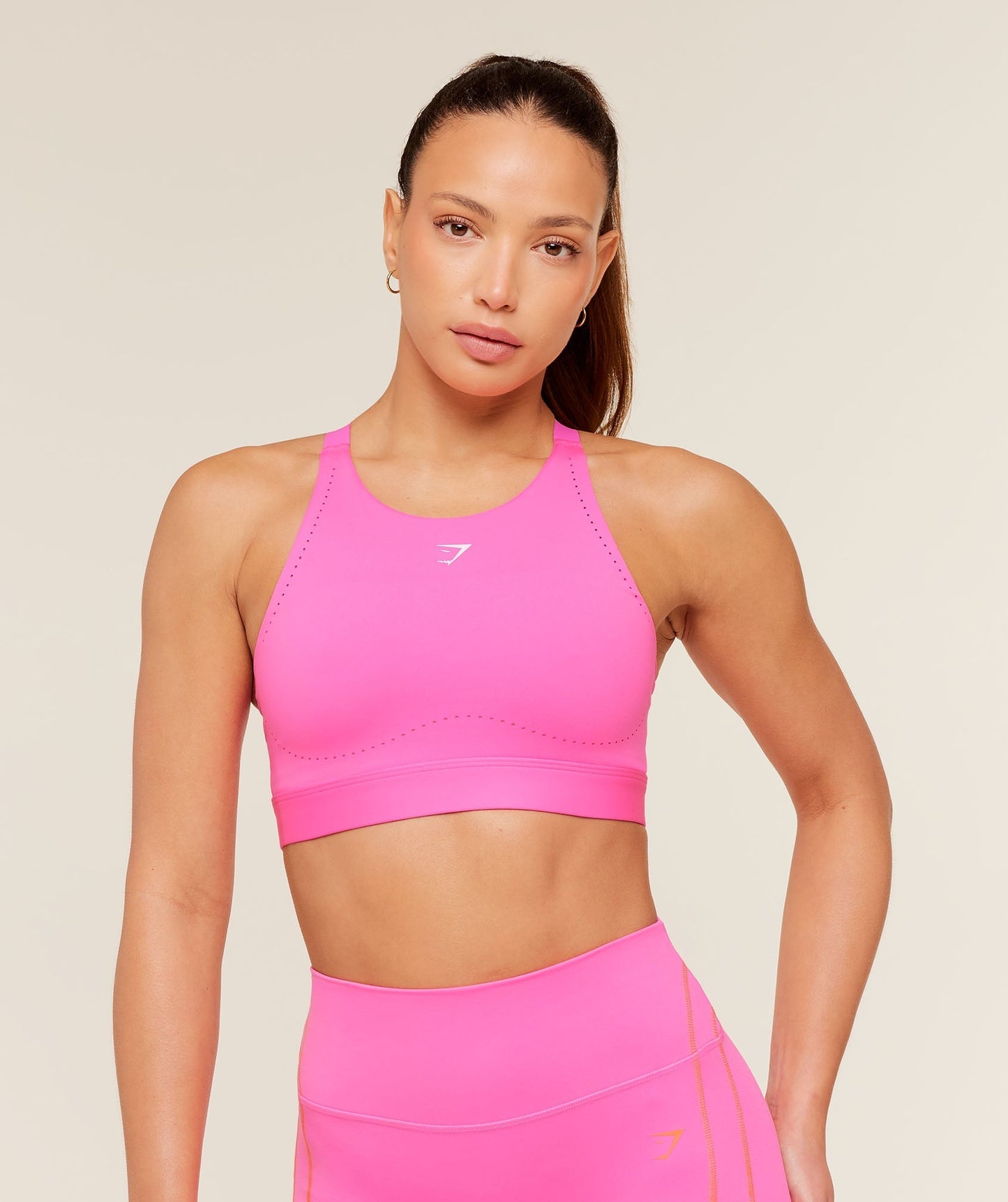 Gymshark High Coverage Support Sports Bra Electric Pink