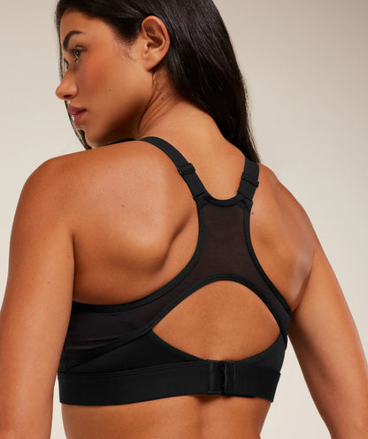 Gymshark High Coverage Support Sports Bra  Black