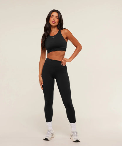 Gymshark High Coverage Support Sports Bra  Black
