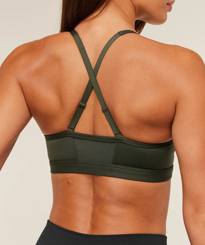 Gymshark Ruched Sports Bra - Strength Green