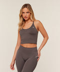 Gymshark Training Cami Tank With Shelf - Cool Brown