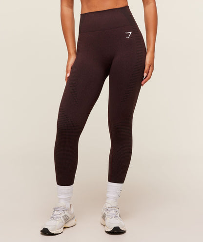 Gymshark Vital Seamless 2.0 Leggings - Rich Maroon/Marl