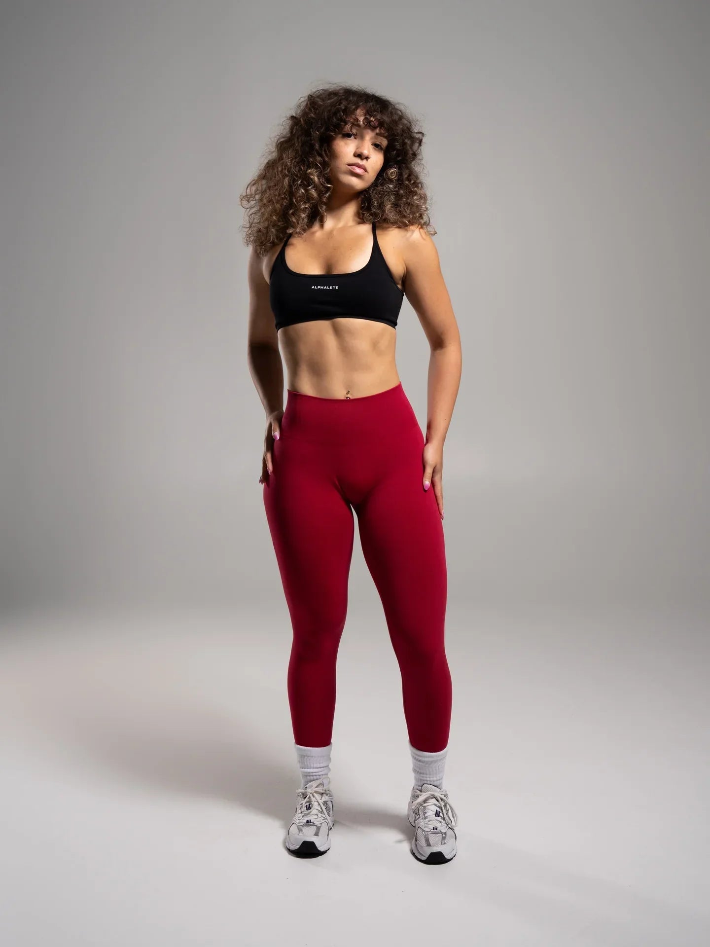 Pump Mid Rise Legging - Scarlet | Workout Leggings | Alphalete