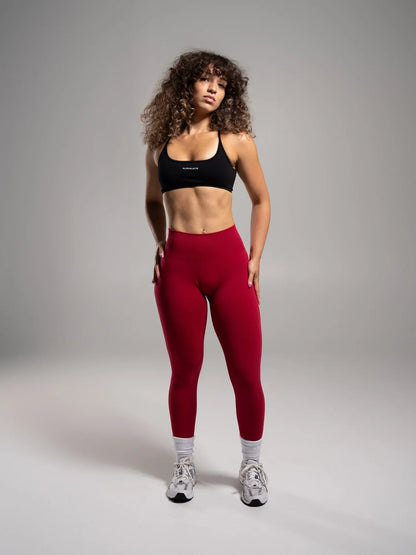 Pump Mid Rise Legging - Scarlet | Workout Leggings | Alphalete