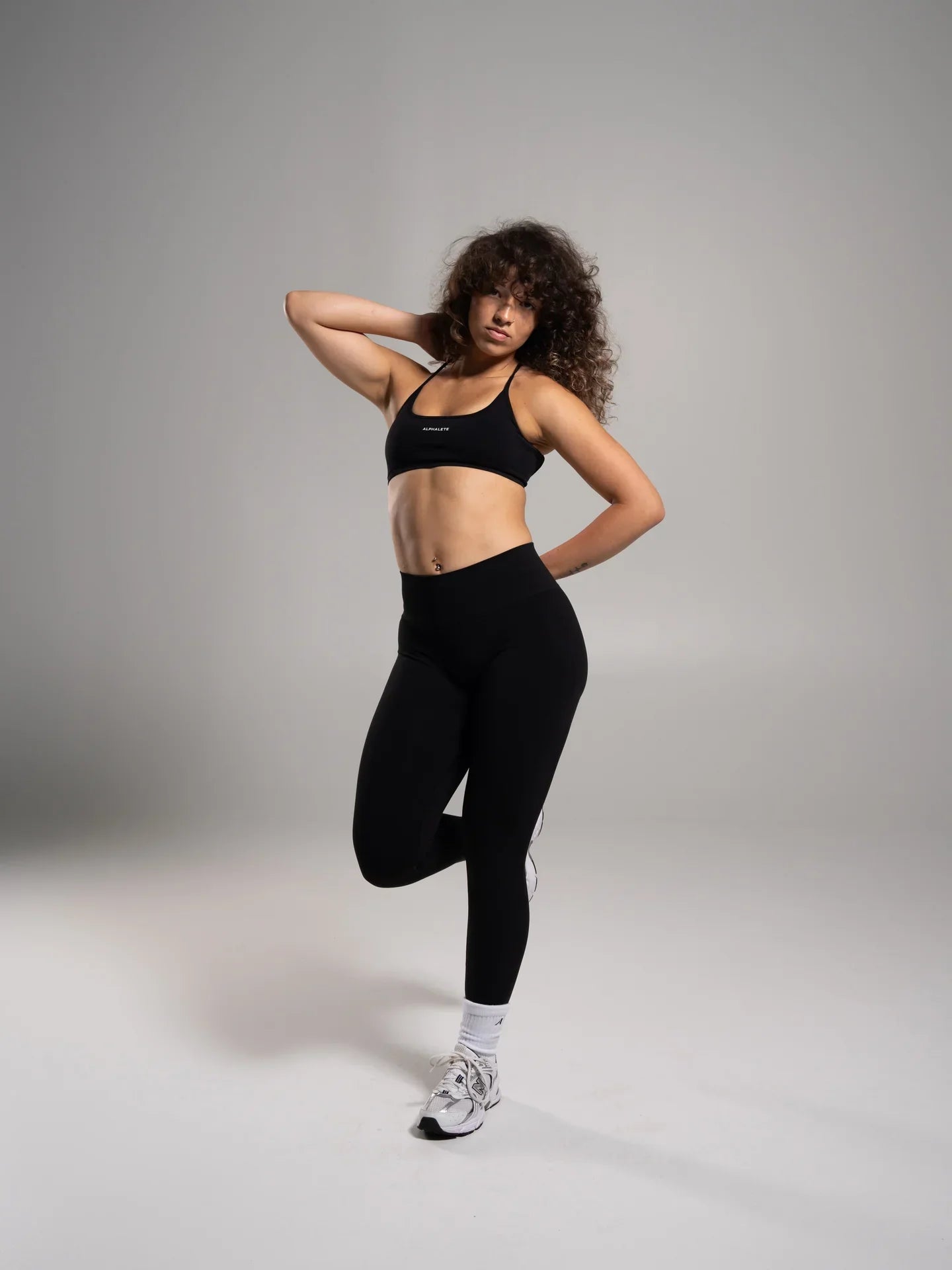 Pump Mid Rise Legging - Black | Workout Leggings | Alphalete