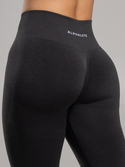 Pump Mid Rise Legging - Dark Heather Grey | Alphalete